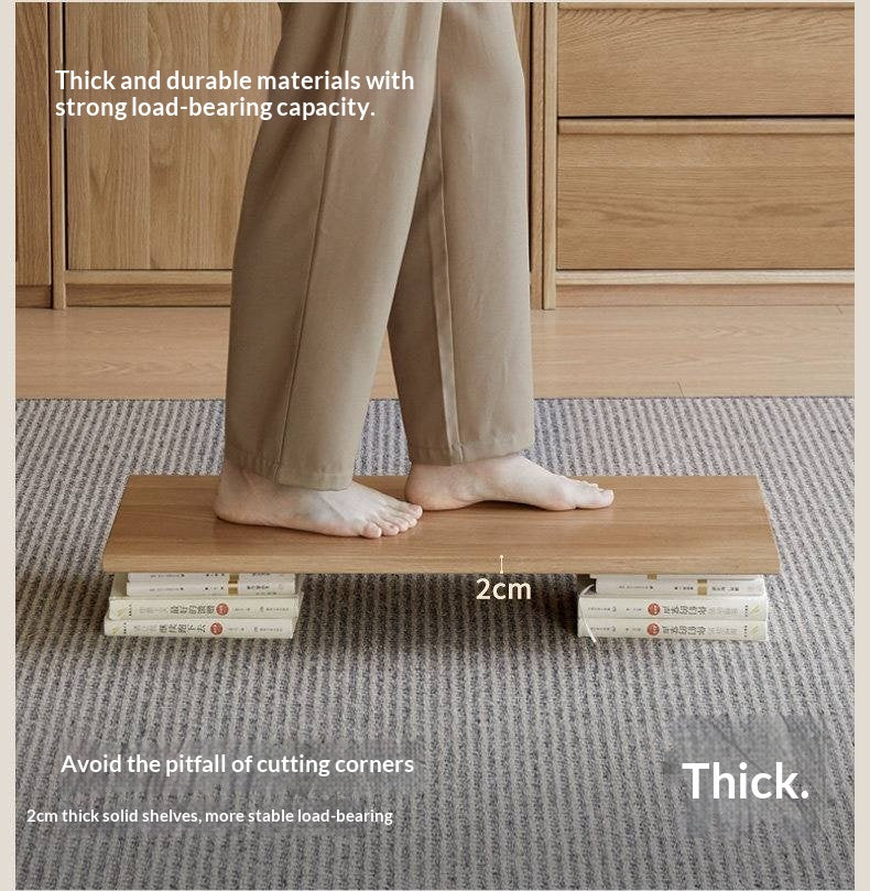 White Oak Solid Wood Bookcase and Display Cabinet with Glass Doors and Built-In Lights