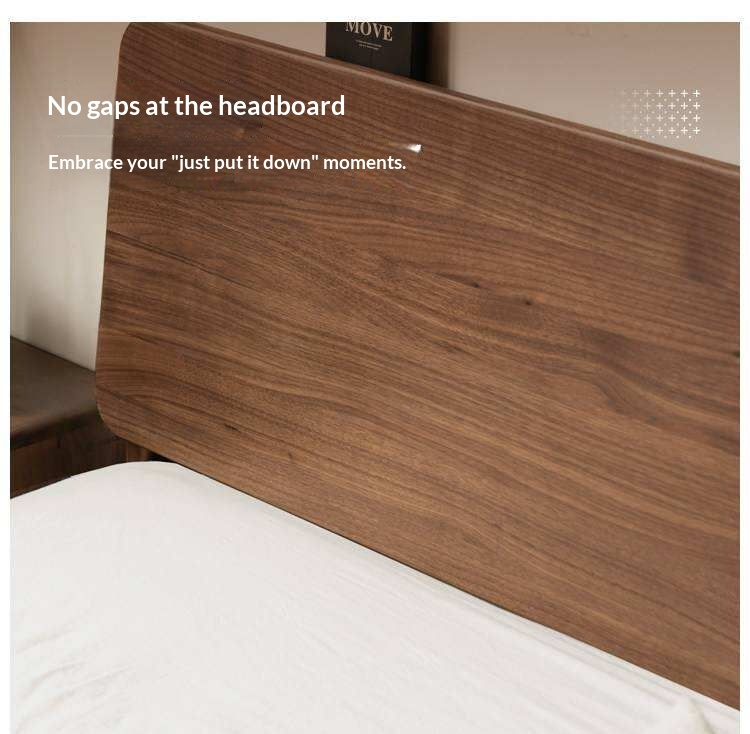 Black Walnut, Golden Sandalwood Solid Wood Bed
