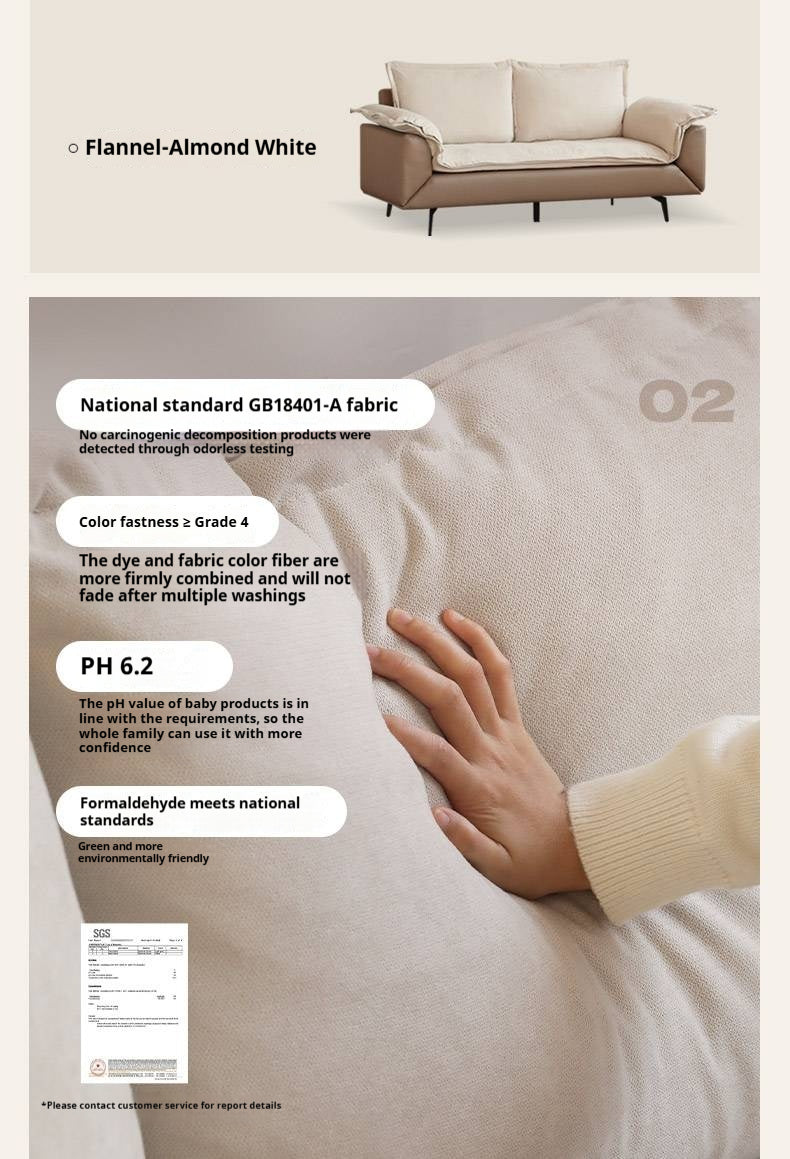 Technology Cloth folding Down Sofa,