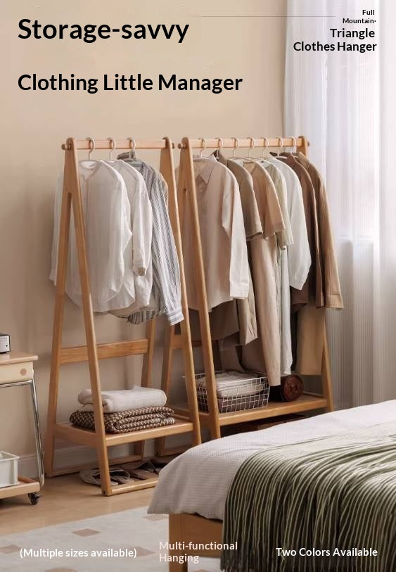 Solid Rubberwood Nordic Minimalist Standing Hanger