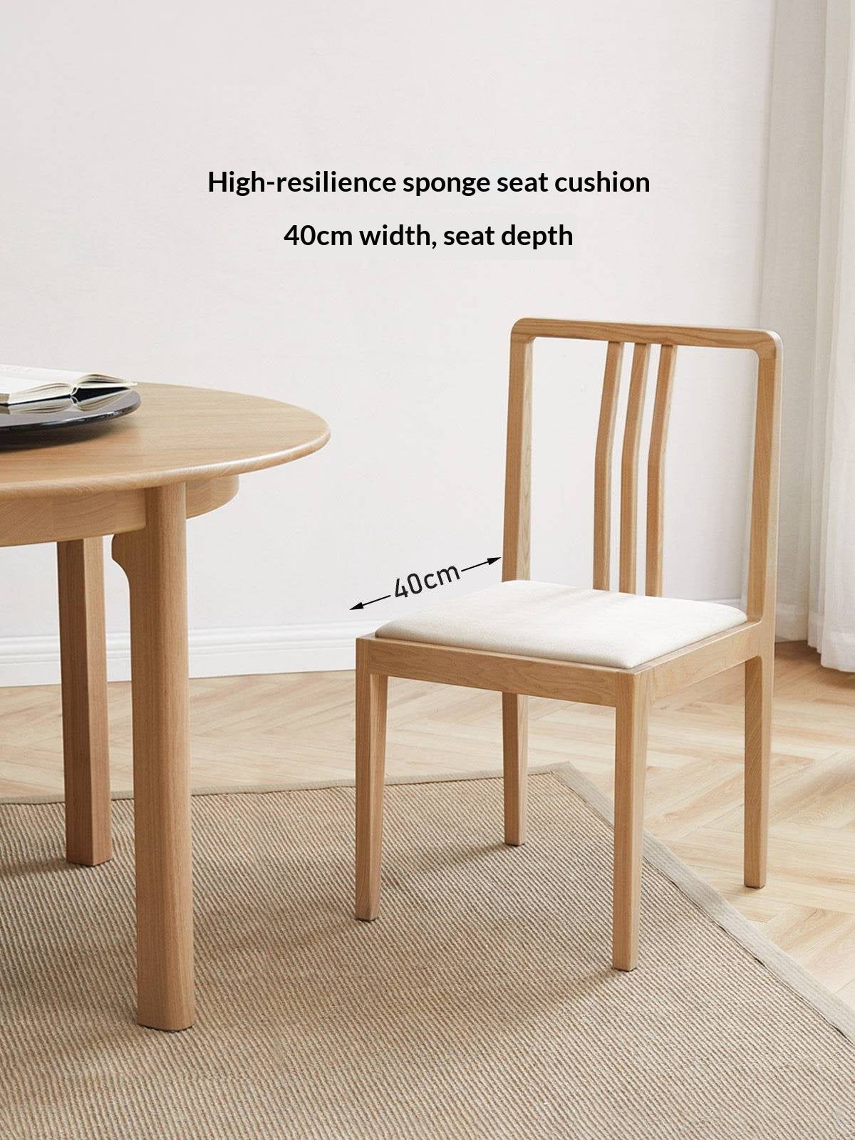 Set 4pcs Black Walnut, Ash Solid Wood Dining Chair