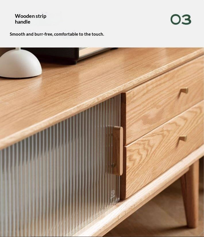 Oak, Beech Solid Wood, Solid RubberWood TV Stand