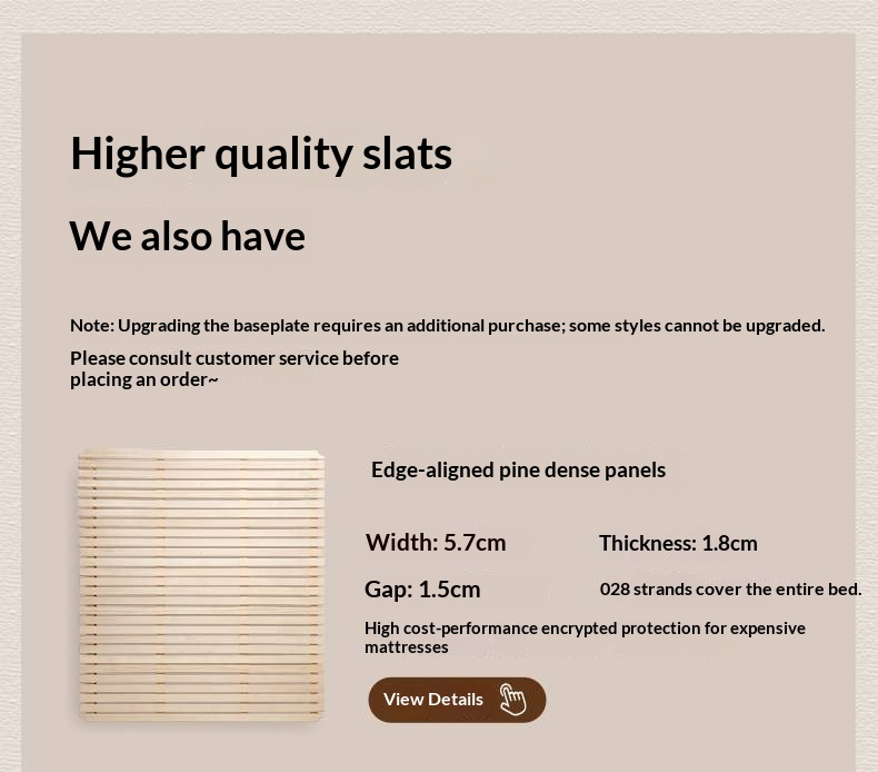 Ash Solid Wood Fabric Retro Edge Detachable Washable Soft Leaning Bed