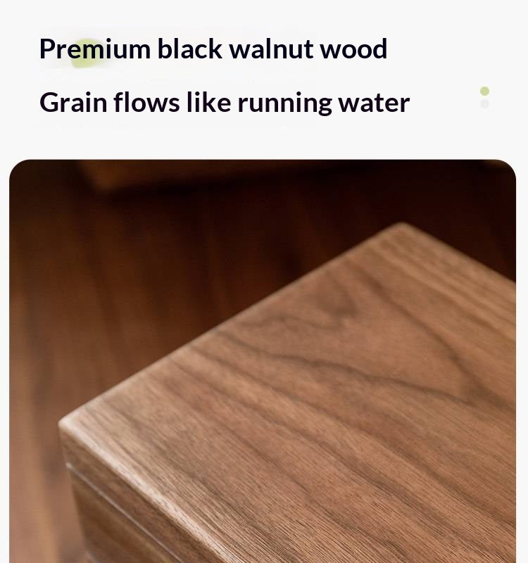Black Walnut Solid Wood Jewelry Box with Large Capacity for Earrings and Necklaces