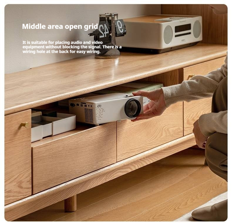 Oak Solid Wood TV Stand.