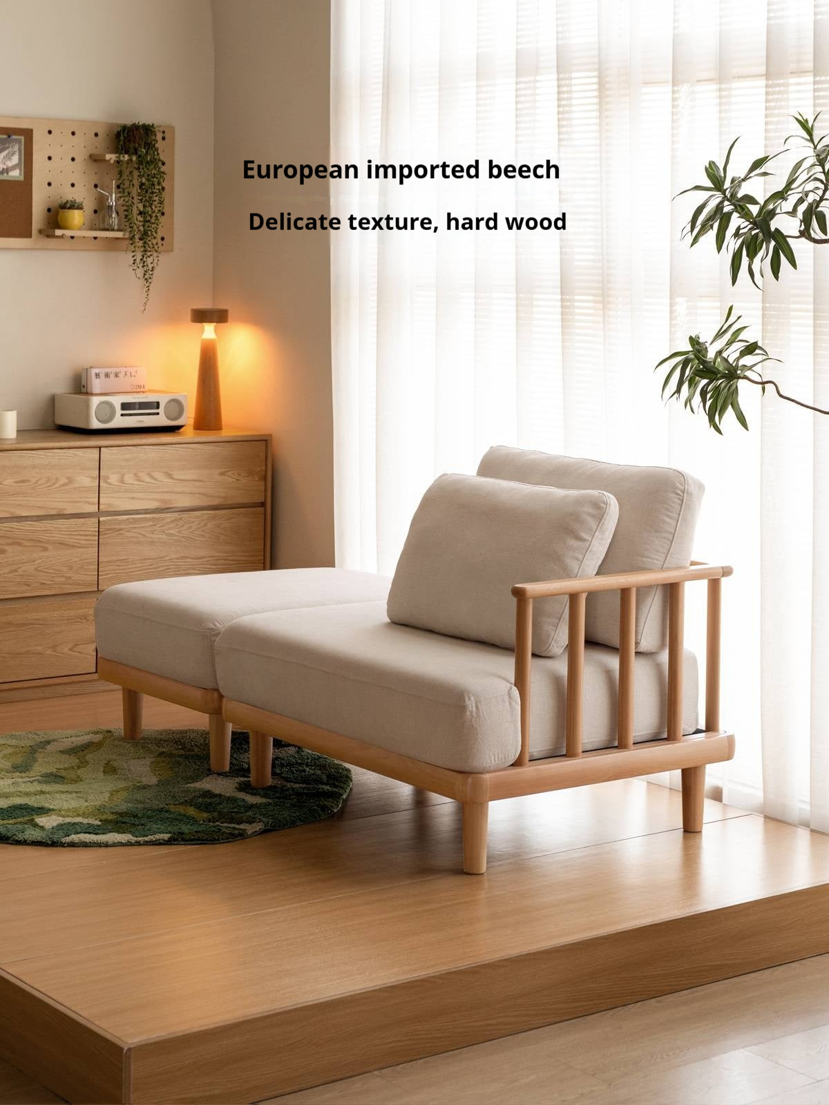 European Beech Wood Fabric Free Combination Sofa