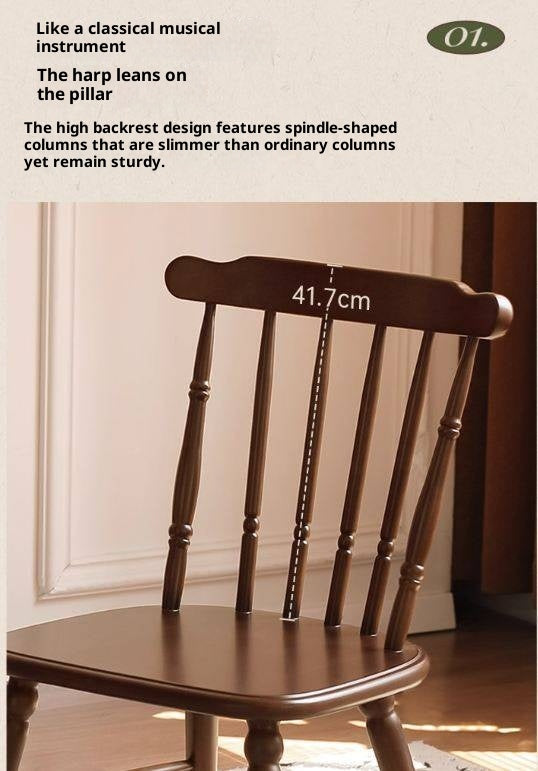 Set 4 pcs Beech, Black Walnut Solid Wood Dining Chair