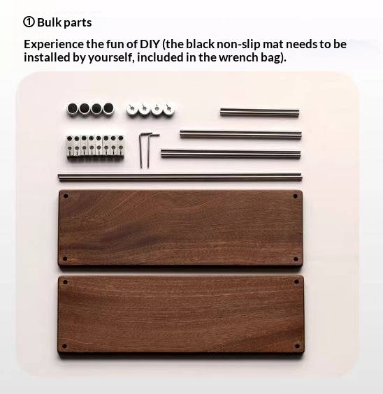 Sapele Solid Wood Multi Layer Storage Rack Antique Style