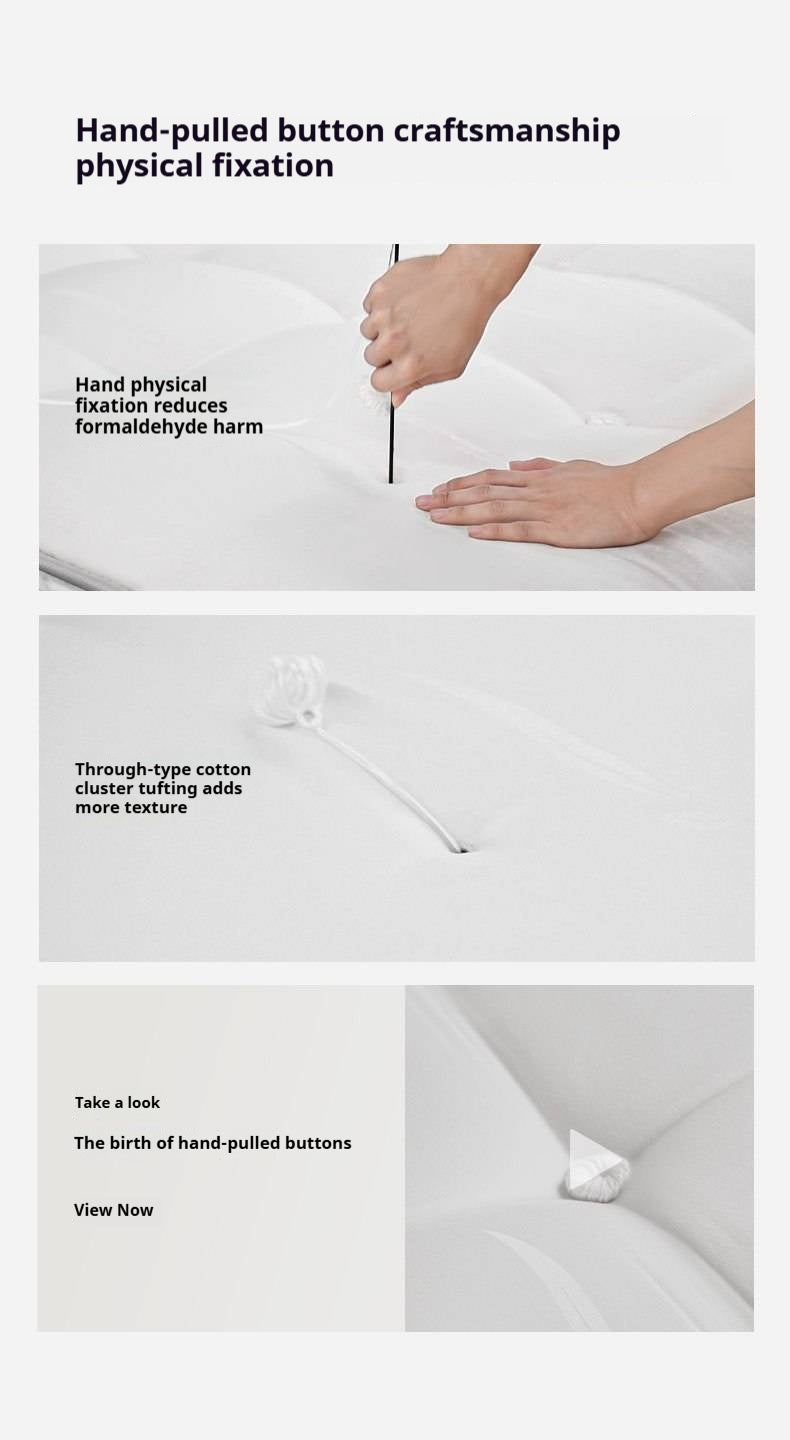 Eco-Friendly Button-Down Glue-Free Mattress — Anti-Mite Spring Mattress, Simmons Thick Design