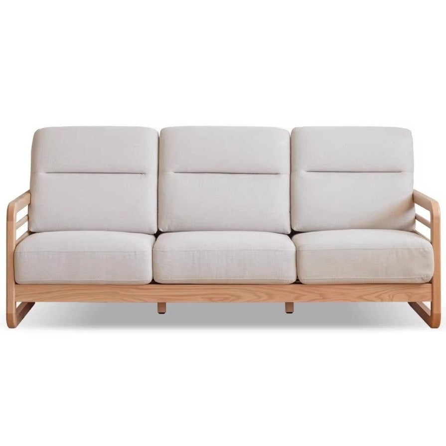 Oak wood fabric sofa string-style backrest)