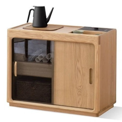 Tea making side cabinet i, side table Ash solid wood-