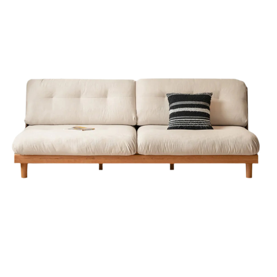 Cherry Solid Wood Modern Straight Sofa