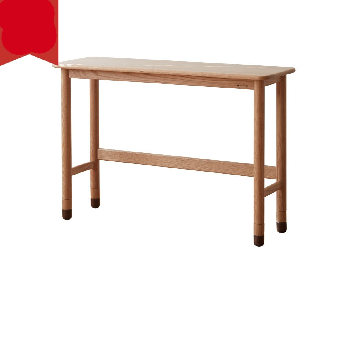 Oak solid wood lifting study table narrow desk"