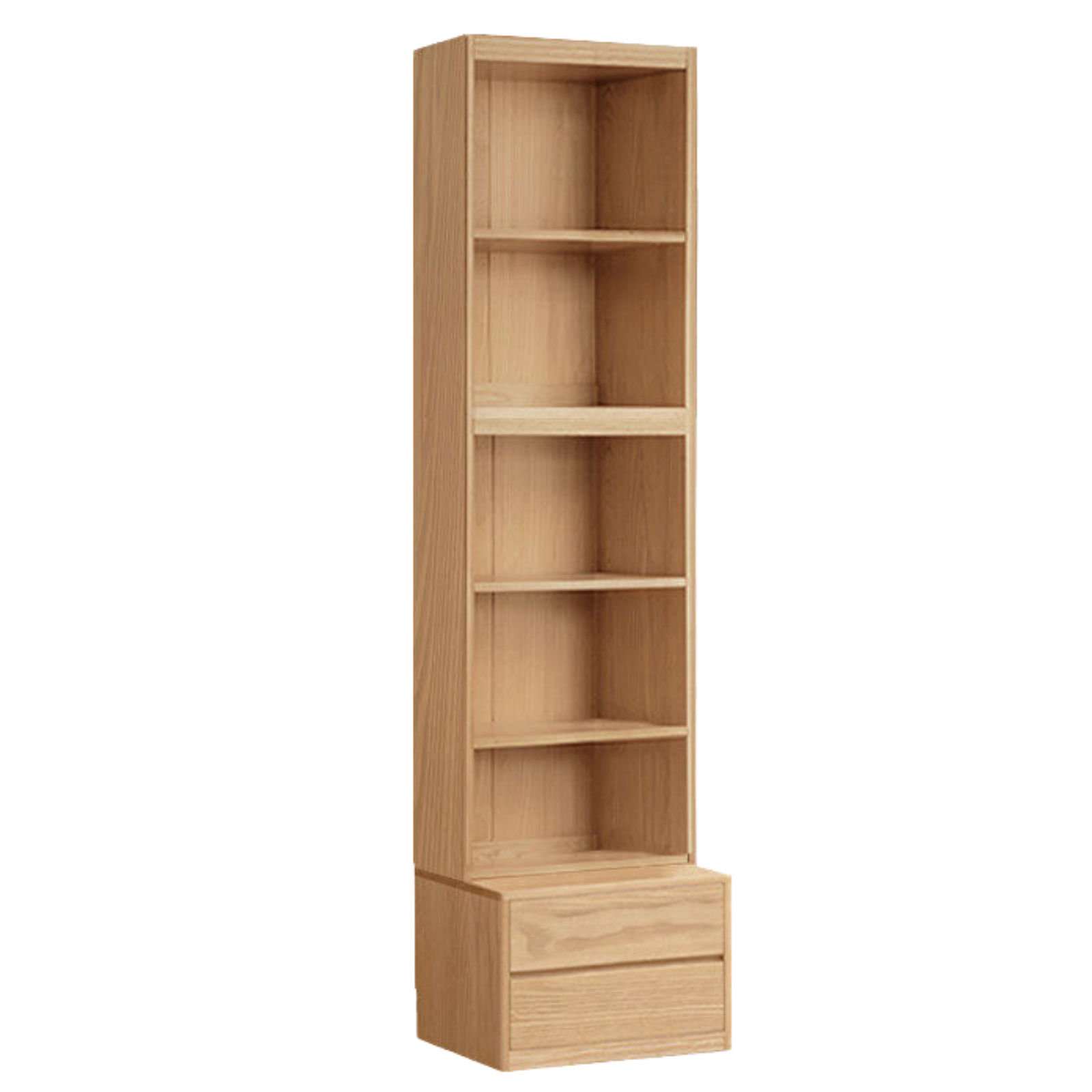Ash, Oak Solid Wood Modern Combination Bookcase Integrated Card Seat