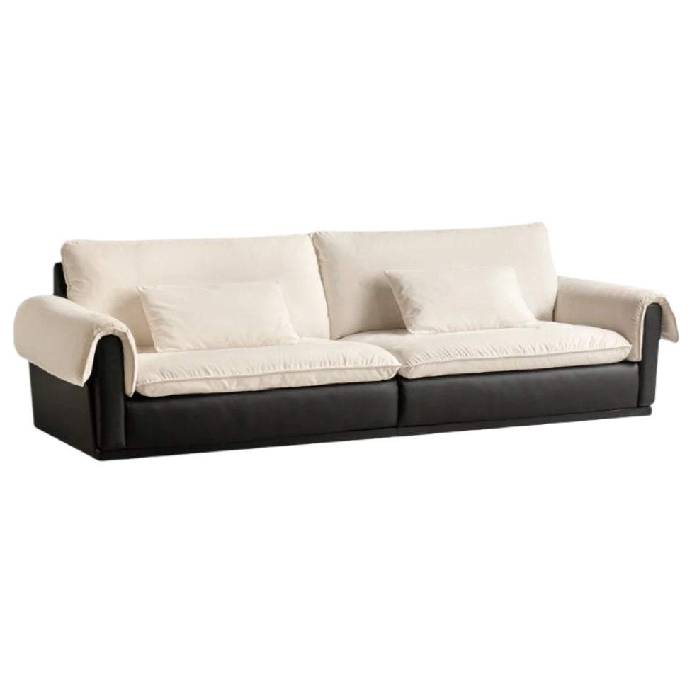 Chenille & Eco-Cloud Leather Sofa