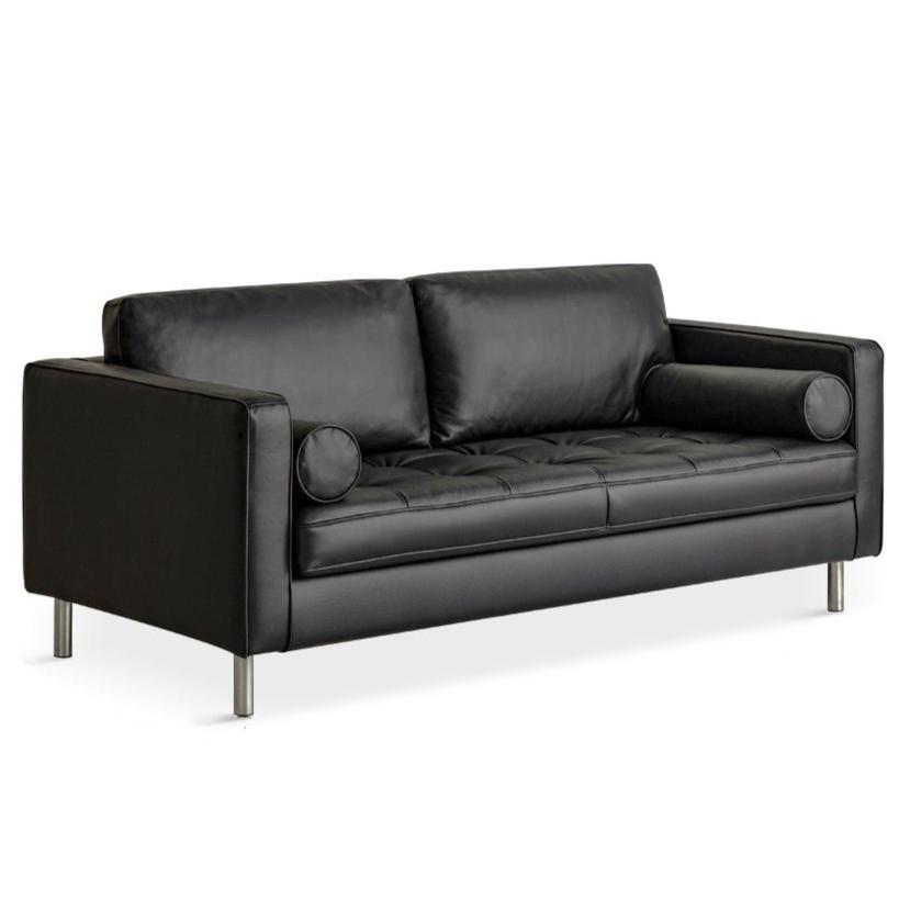 Leather Italian light luxury first layer cowhide straight sofa