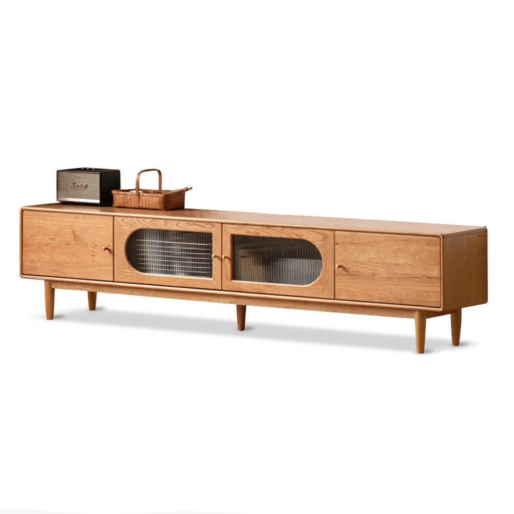 Cherry Wood Solid Wood Modern TV Cabinet