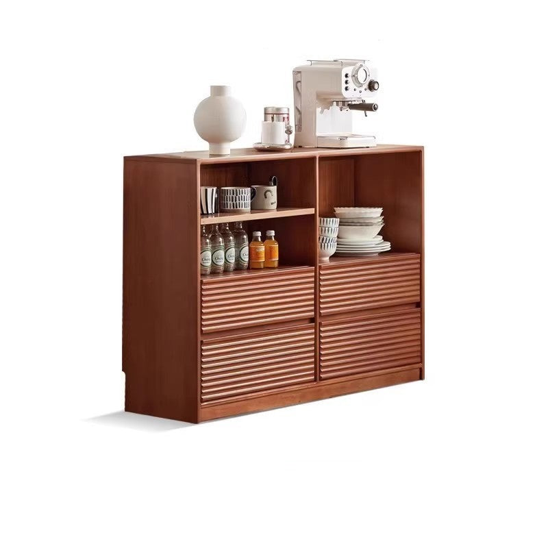 Poplar Solid Wood French Retro Combination Bookcase Storage Cabinet "