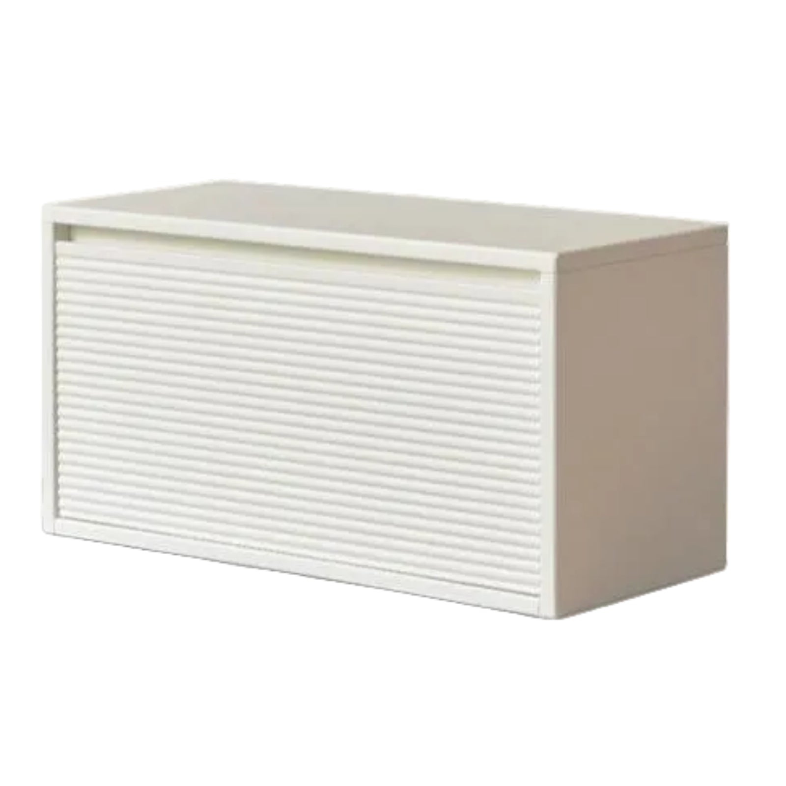 Pine Solid Wood Cream White Lattice Storage Low Bookcase