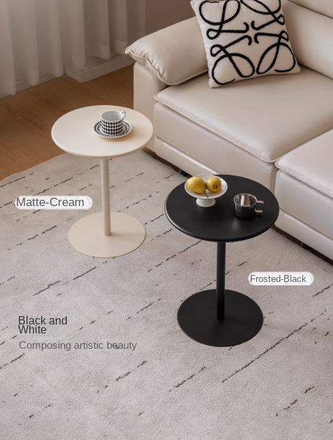 Metal Italian Minimalist Mini Round Side Table