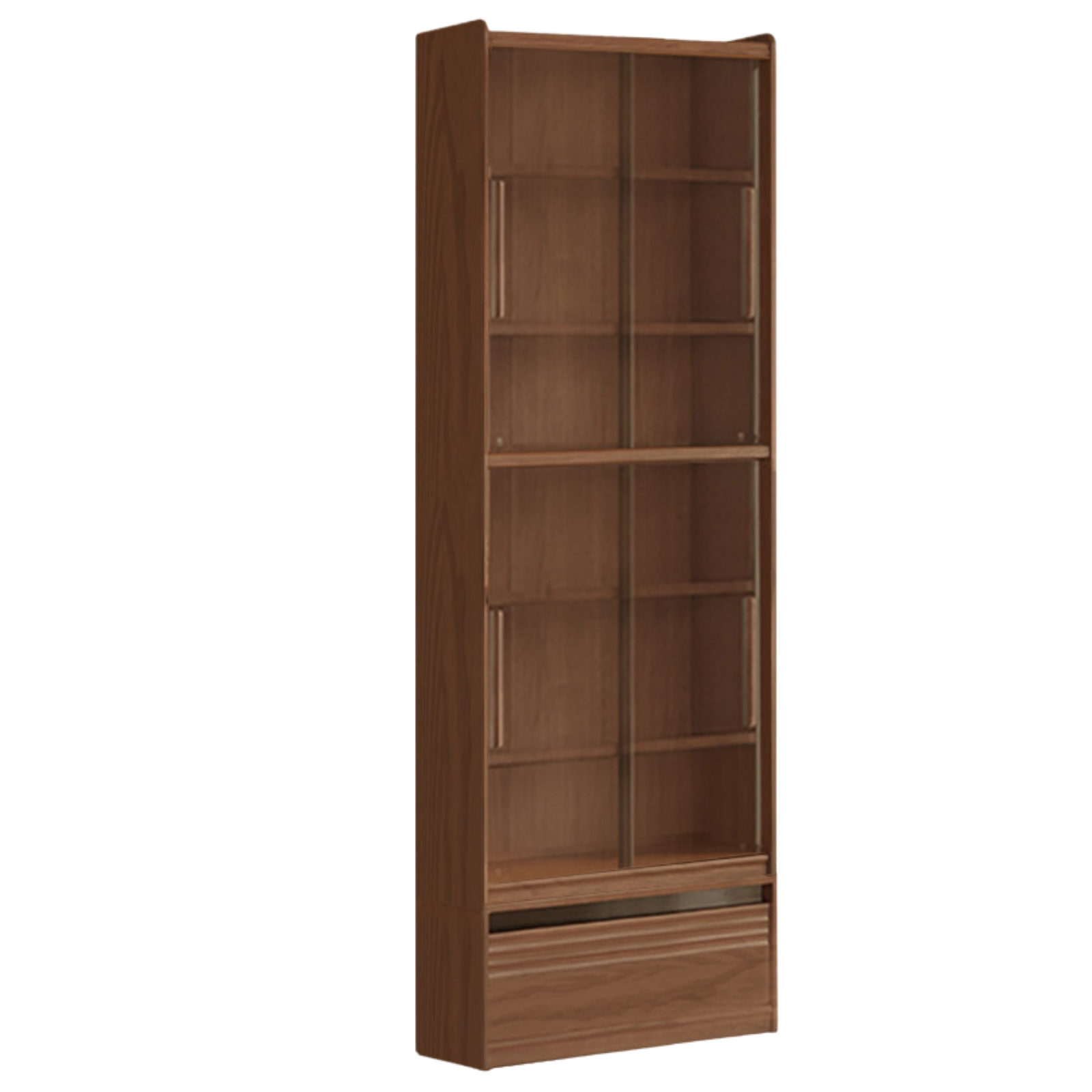 Black Walnut, Sandalwood, Oak, Ash Solid Wood Combination Bookcase with Floor Display and Luxury Storage