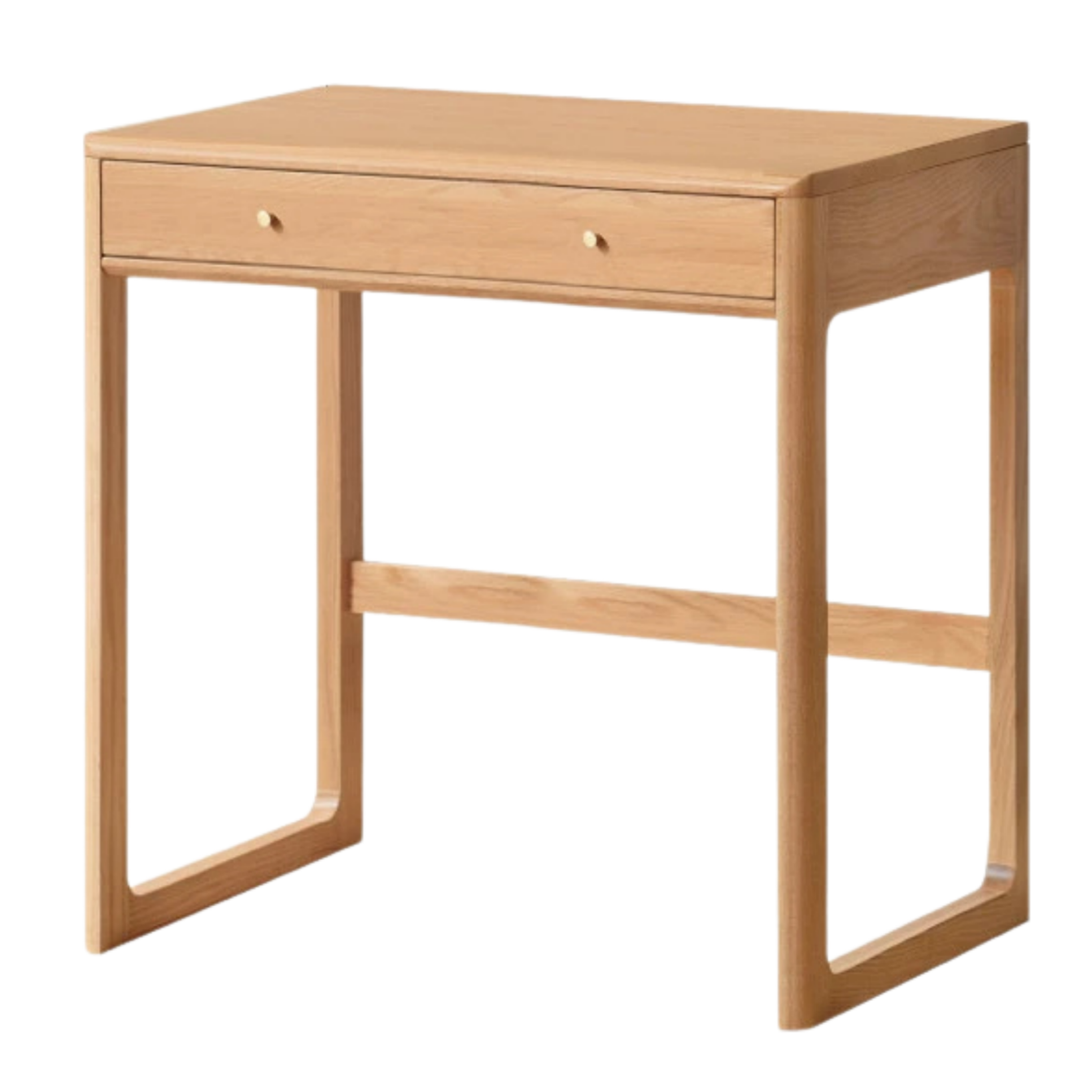 Oak, Beech Solid Wood Small Office Desk
