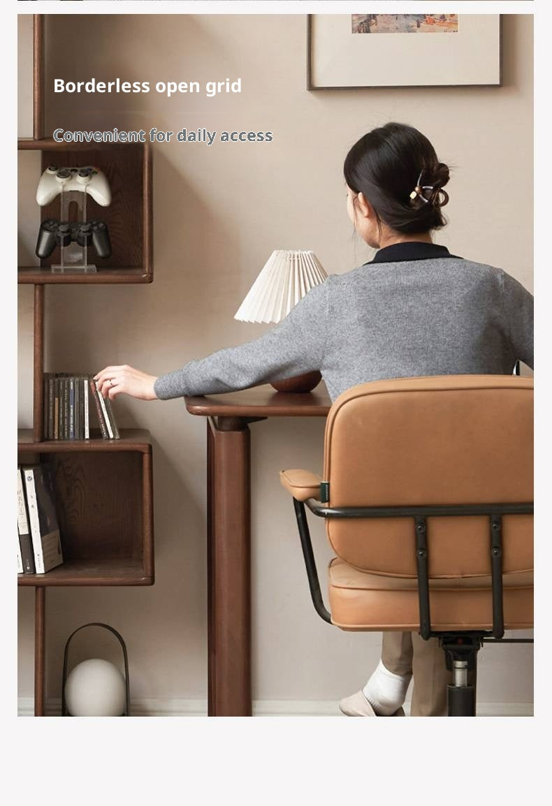 Oak Solid Wood Antique Bookshelf