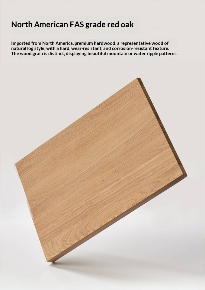 Oak Solid Wood Bed Modern Minimalist Large Bed