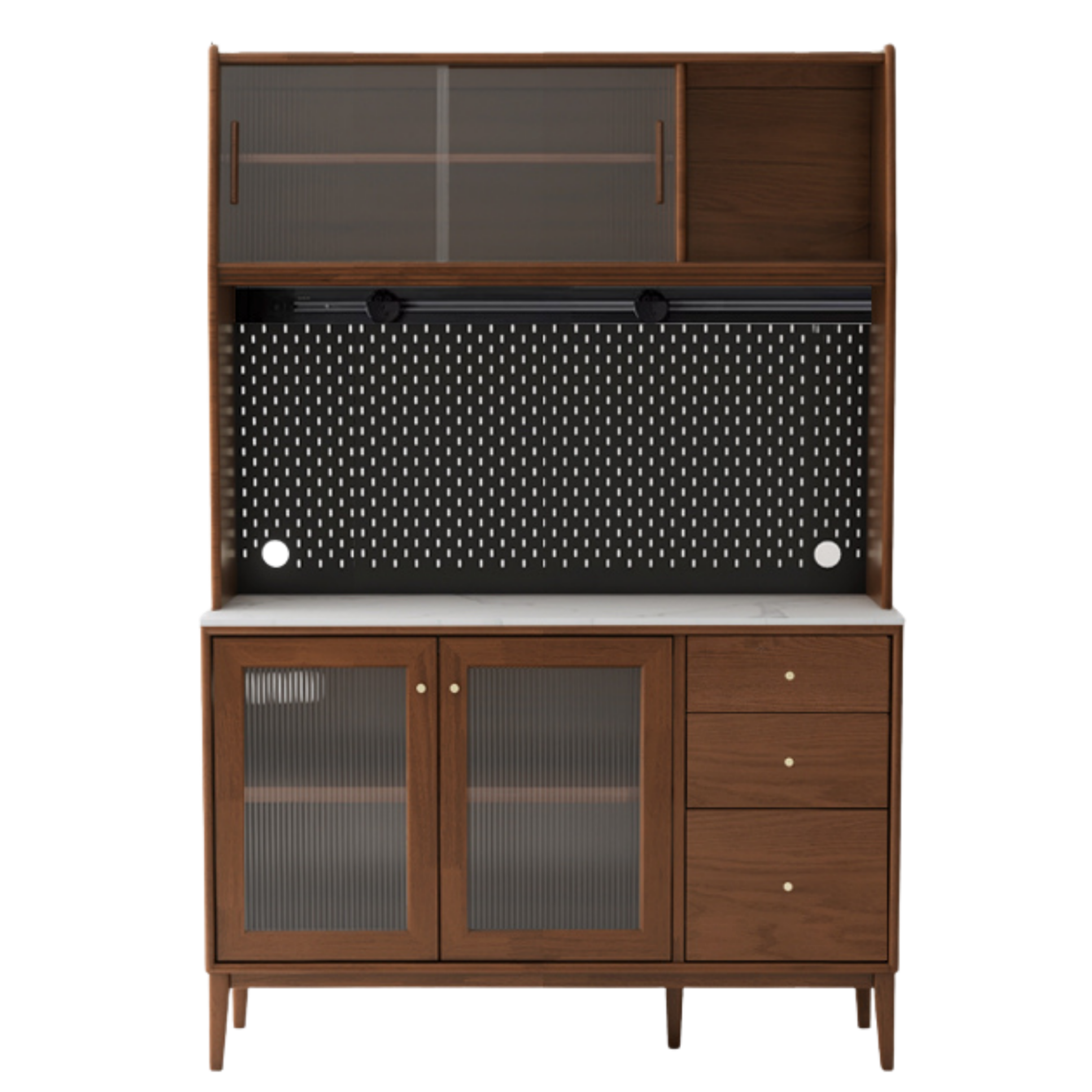Oak Solid Wood Sideboard, Buffet Cabinet