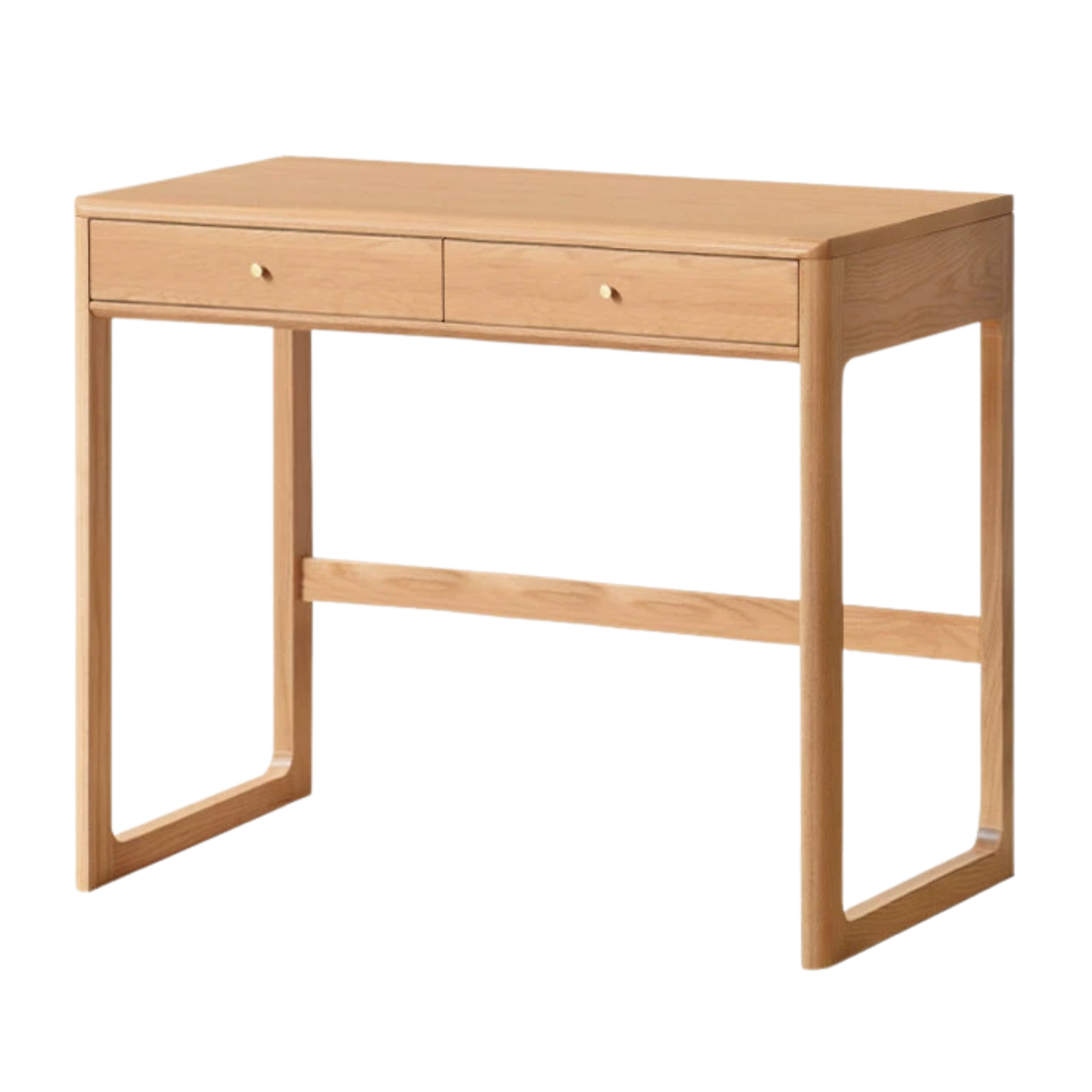 Oak, Beech Solid Wood Small Office Desk