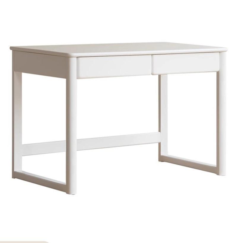 Poplar Solid Wood Cream Style Bookshelf Integrated Table