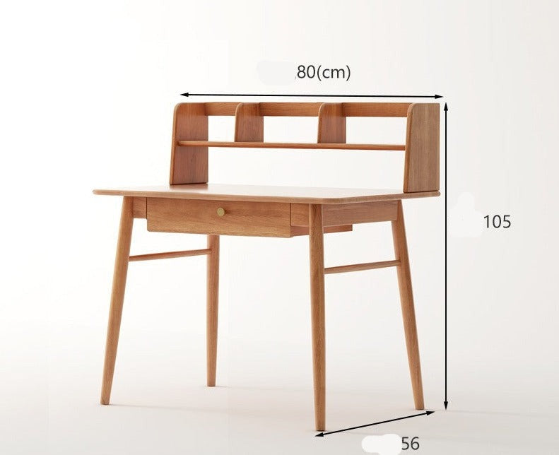 Cherry wood deals desk with hutch