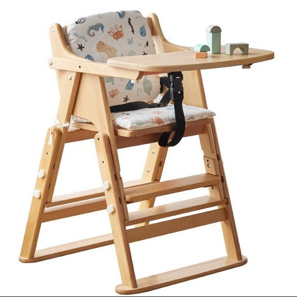 Beech Solid Wood Baby Lifting Dining Chair.