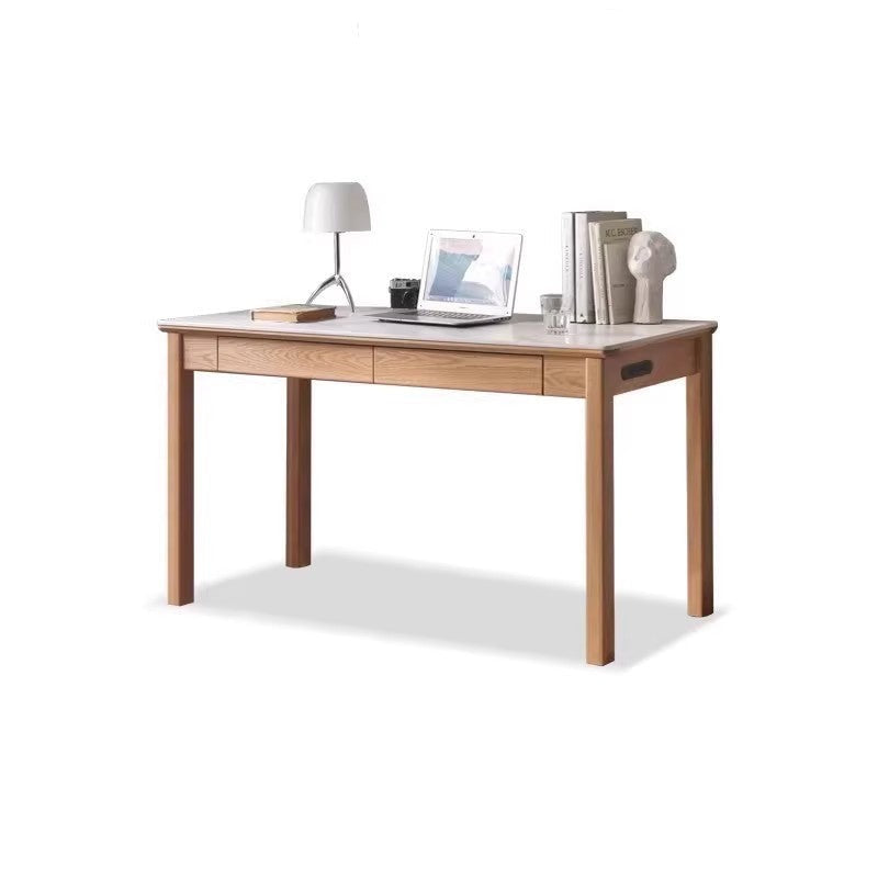 Oak Solid Wood  rock slab  office Desk-