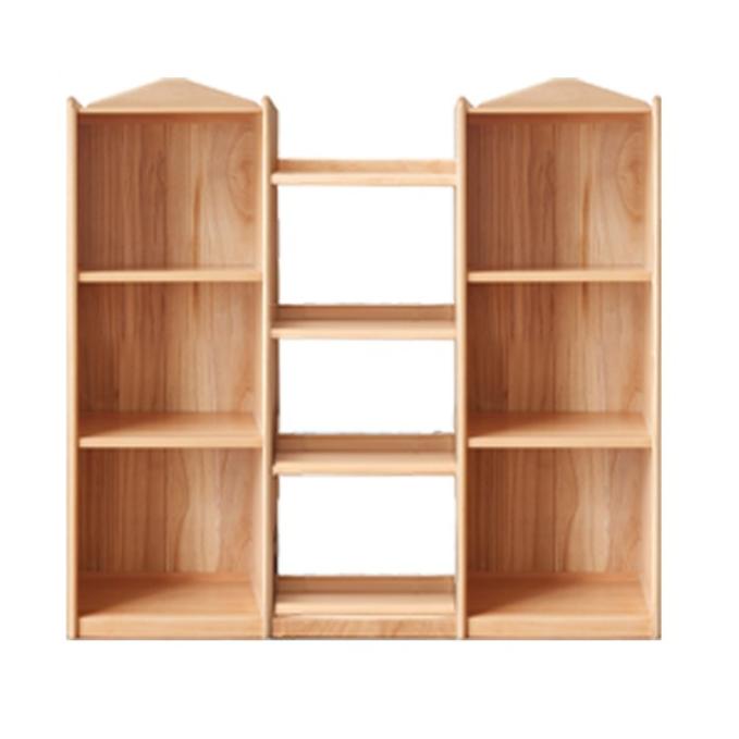 European Beech Solid Wood Storage Bookshelf