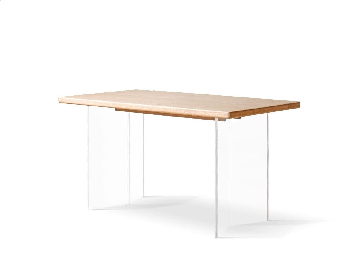 Acrylic Suspension Office desk Oak Solid Wood -