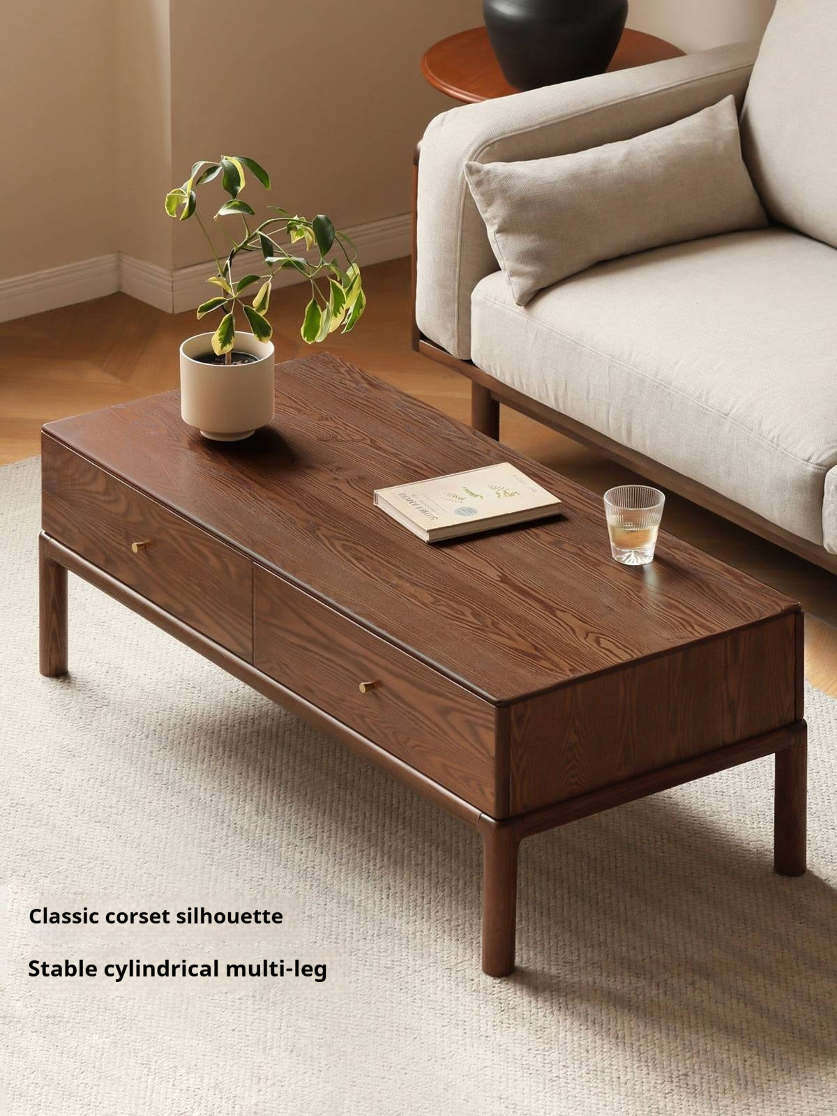Ash Solid Wood Simple Modern Coffee Table