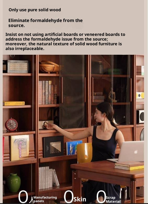 Black Walnut, Tulipwood Solid Wood Antique Style Bookshelf