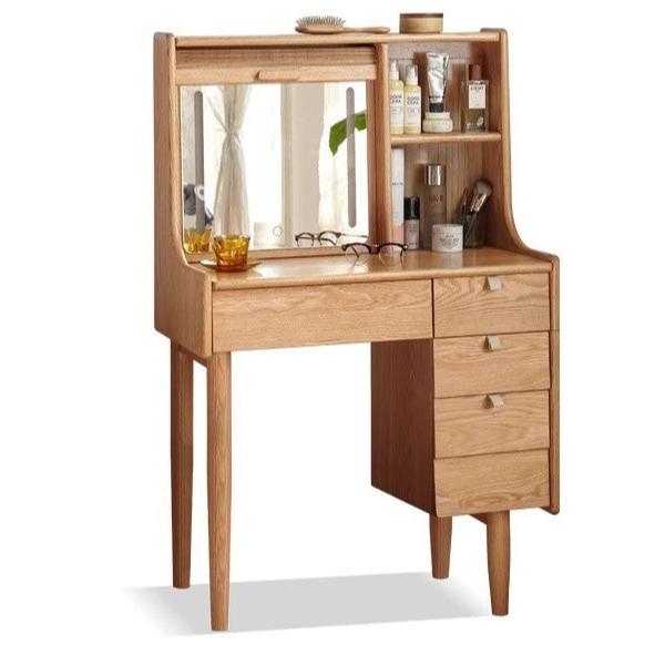 Oak solid wood Japanese bamboo curtain dressing table