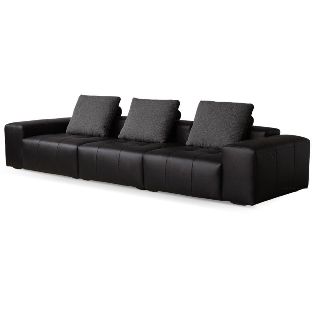 Leather straight Italian pixel module sofa