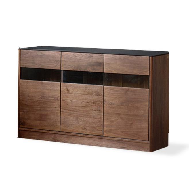 Black Walnut Solid Wood Rock Board Dining Sideboard