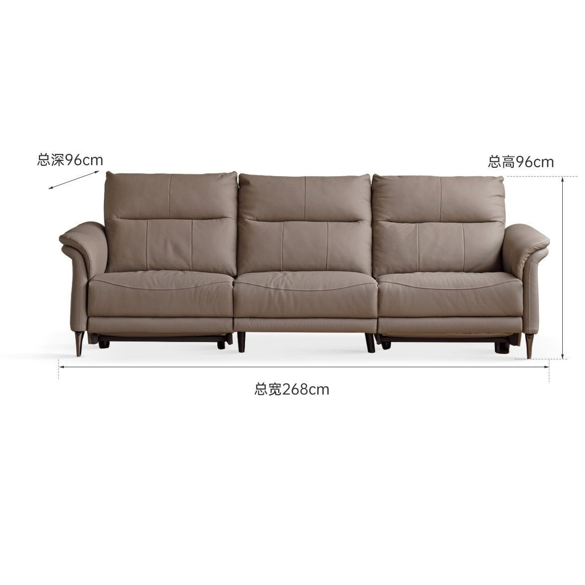 First Layer Leather Multifunctional Electric Telescopic Sofa