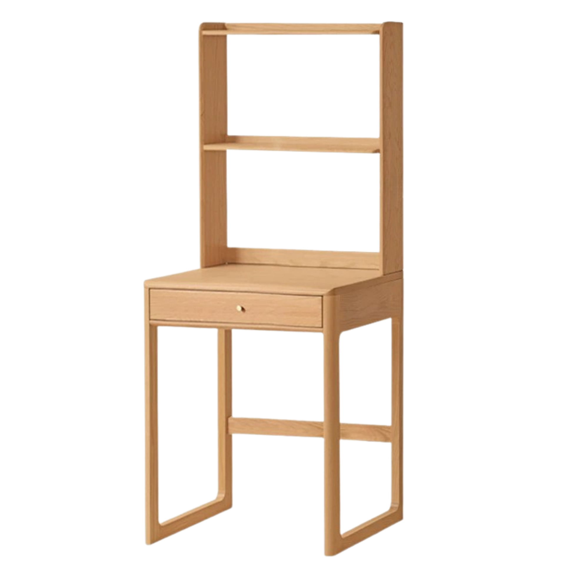Oak, Beech Solid Wood Small Office Desk