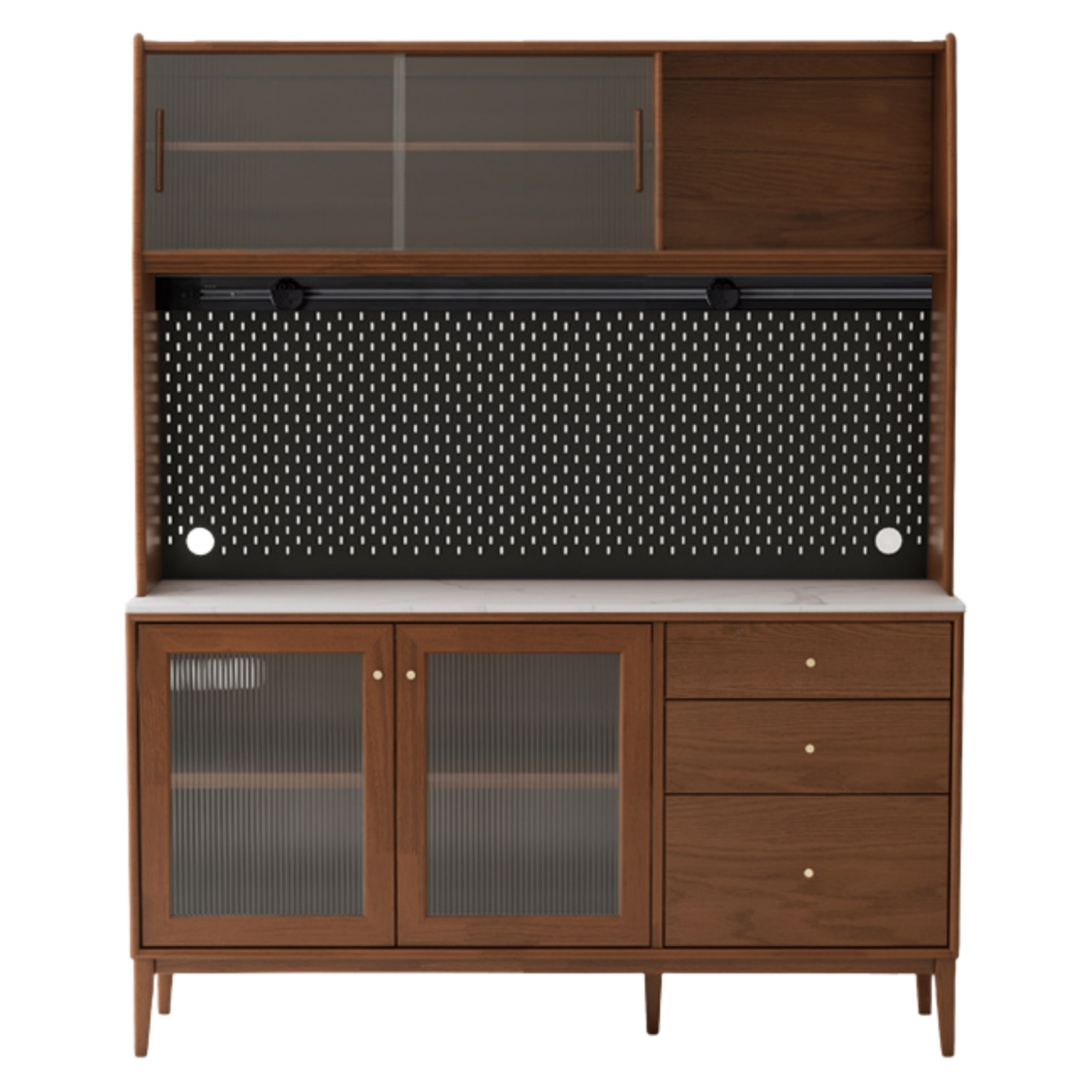 Oak Solid Wood Sideboard, Buffet Cabinet