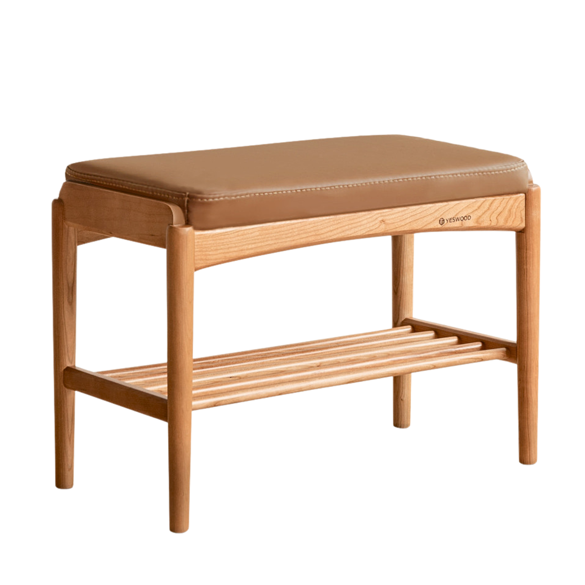 Beech, Cherry, Back walnut, Oak solid wood Shoe Storage Bench: