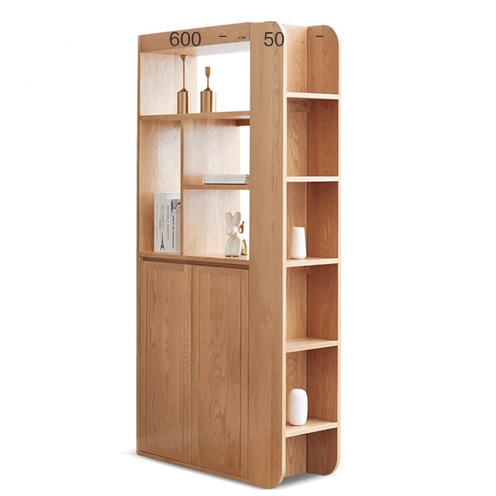 Oak solid wood entrance partition cabinet"