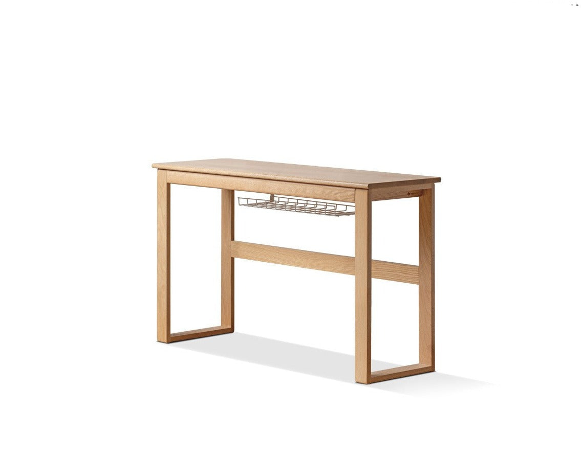 Oak Solid wood long narrow desk"