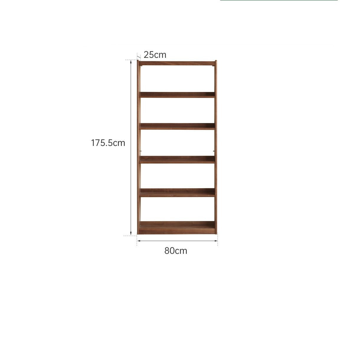 Black walnut solid wood bookshelf can be combined bookcase display cabinet wall shelf