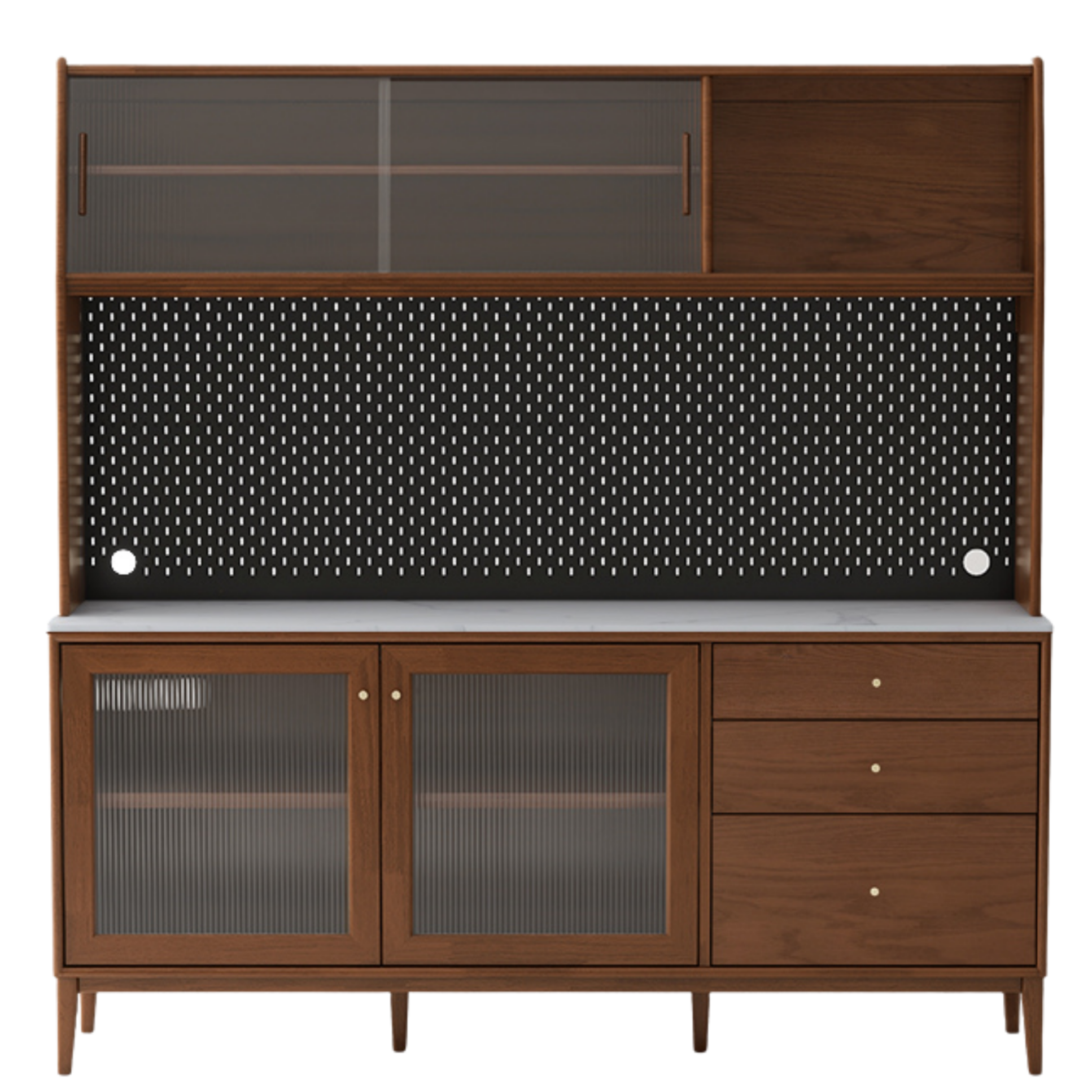 Oak Solid Wood Sideboard, Buffet Cabinet