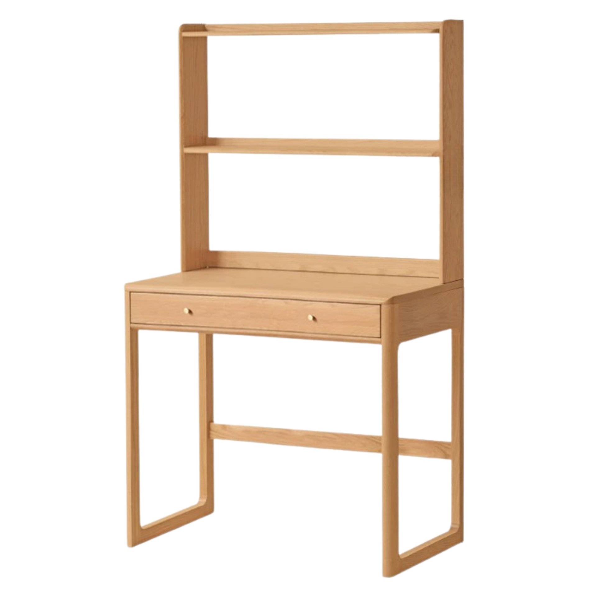 Oak, Beech Solid Wood Small Office Desk